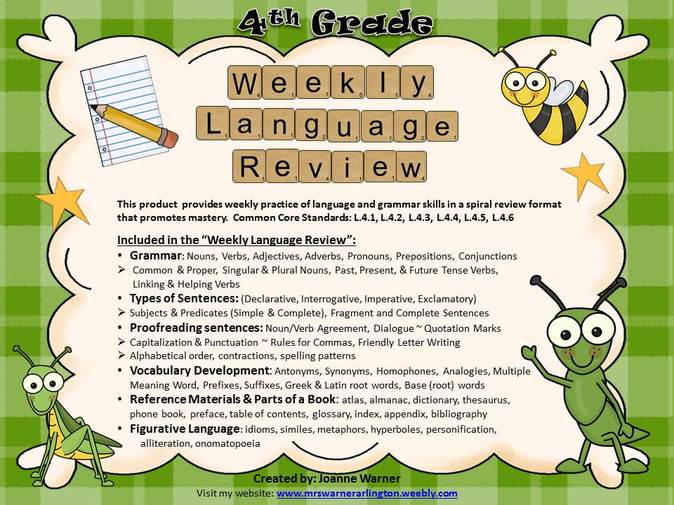 Weekly Language Review
